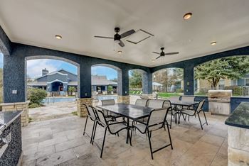 Outdoor grilling and picnic area